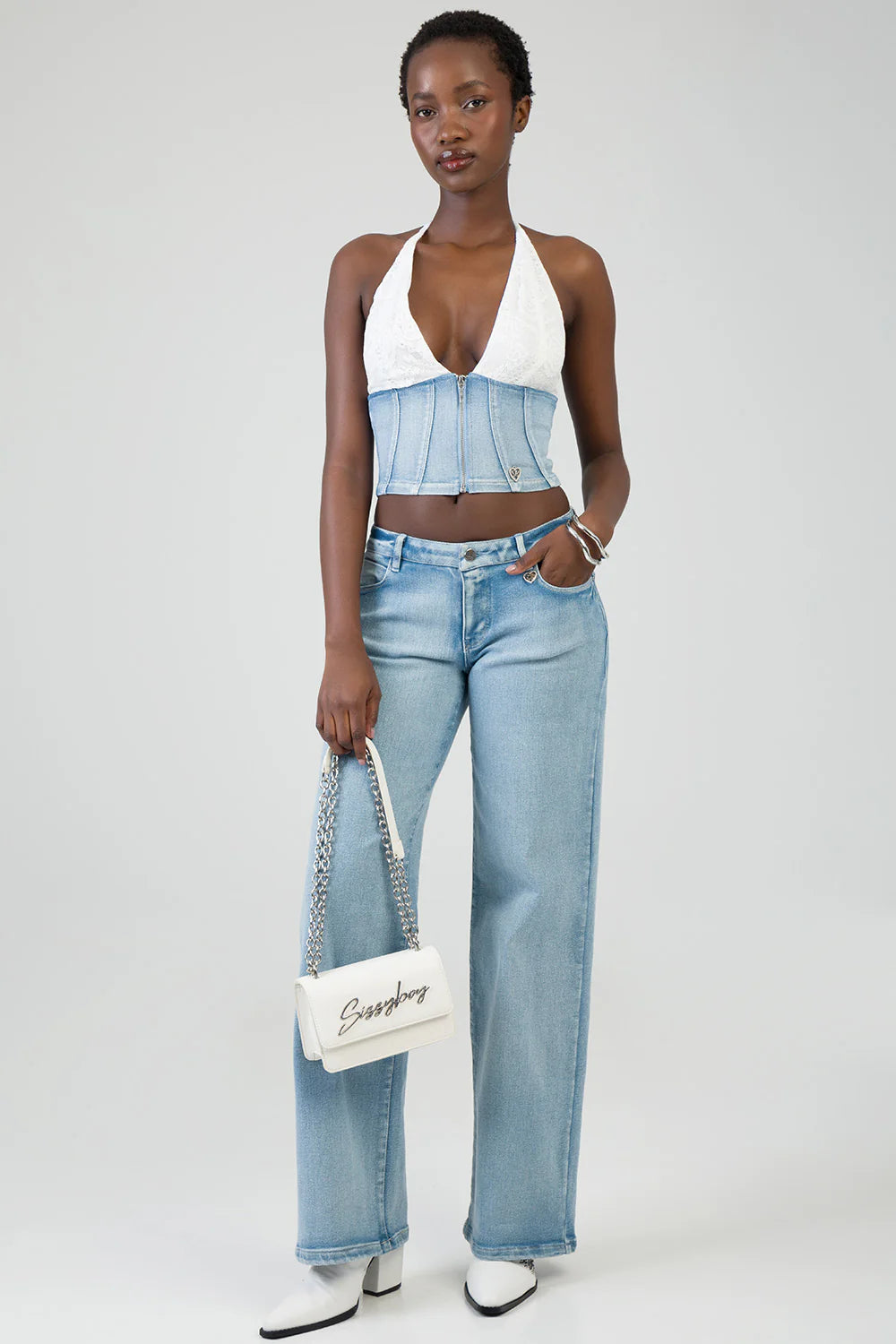 Sissy Boy Slay Fest Crossbody-White BG381