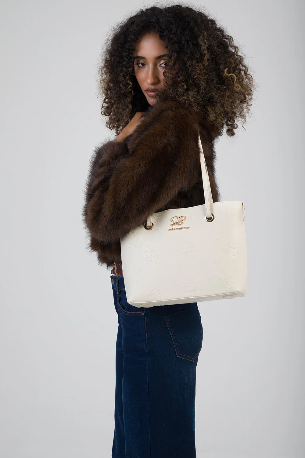 Sissy Boy Hayley Tote Bag-Cream BG765.