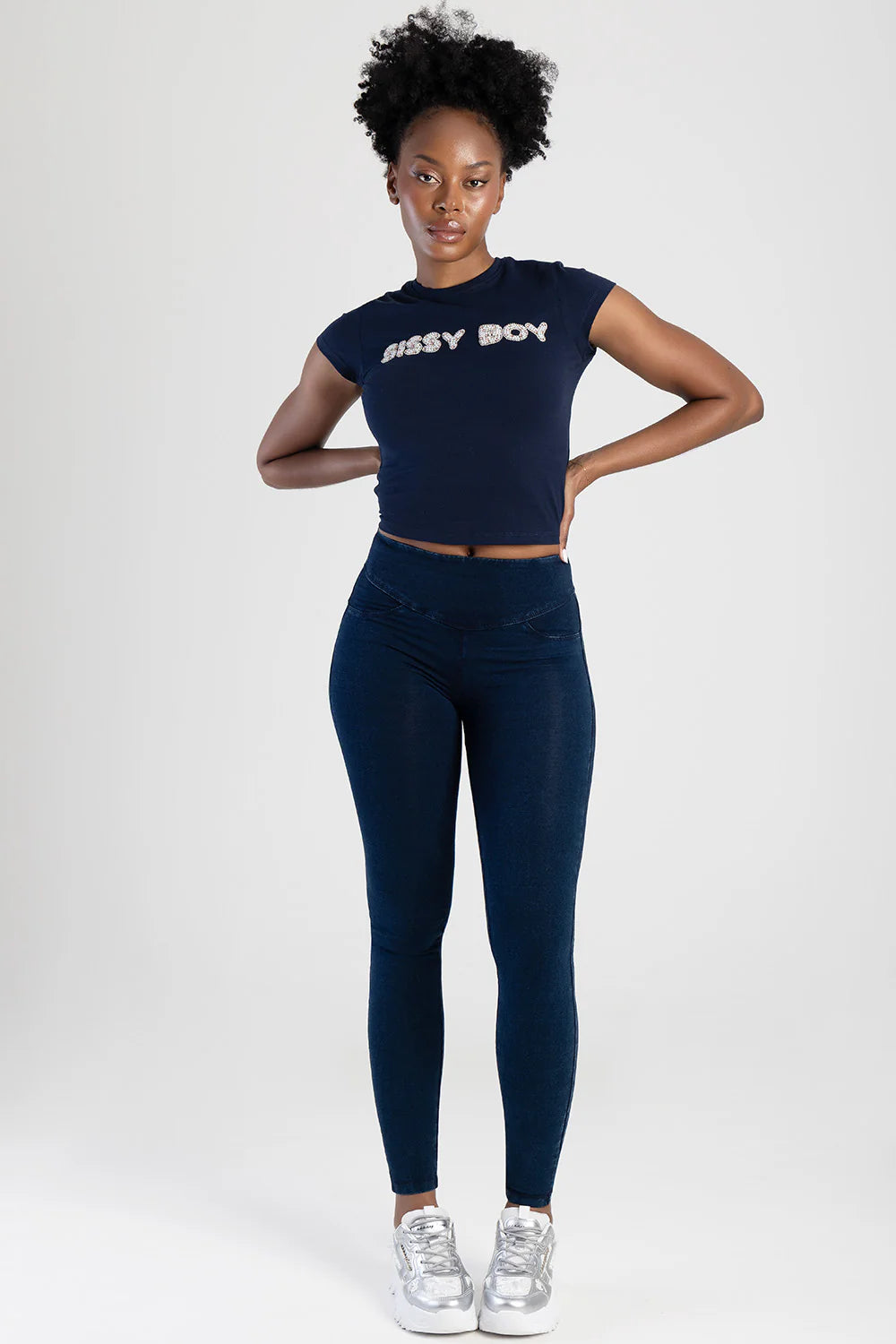 Sissy Boy Womens Peaches Sculpt Knit Shaper Jegging Indigo P21063/FB3135