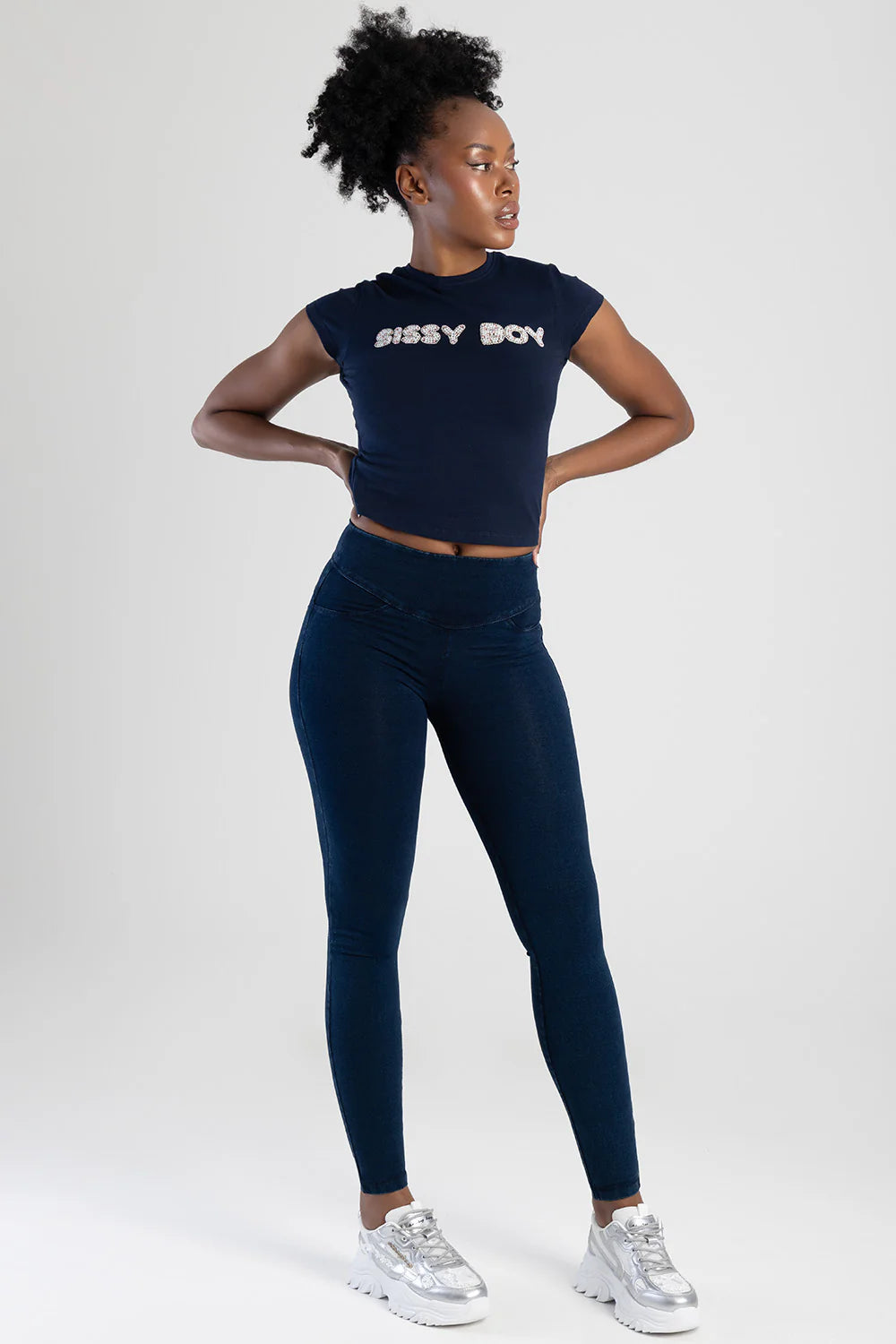 Sissy Boy Womens Peaches Sculpt Knit Shaper Jegging Indigo P21063/FB3135