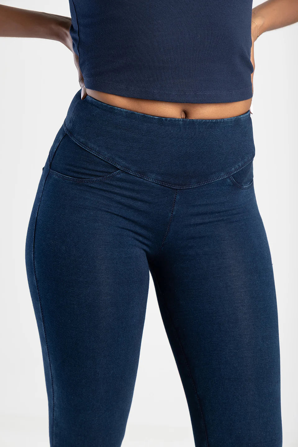 Sissy Boy Womens Peaches Sculpt Knit Shaper Jegging Indigo P21063/FB3135