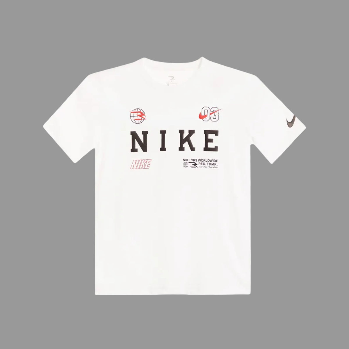 Nike 3Brand Logo Graphic Tee-White 0077223