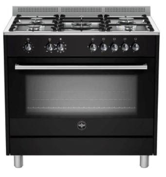LA GERMANIA Gas Stove LA GERMANIA 90cm Freestanding Stove 5 Burner Gas Hob with Electric Oven Black RUS95C61LDNE (6978530213977)