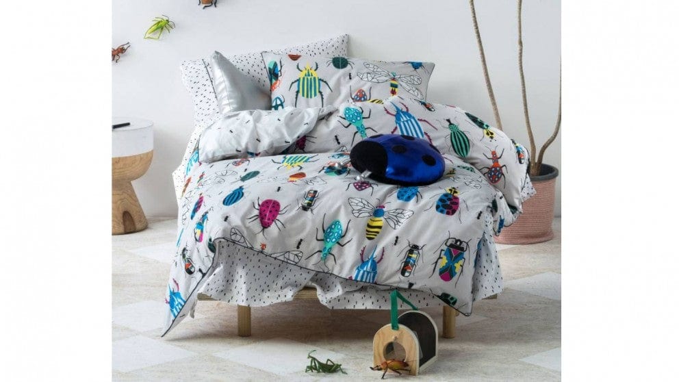 Linen House Duvet Cover Linen House Hiccups Grey Insectarium Duvet Cover Set (7291590934617)