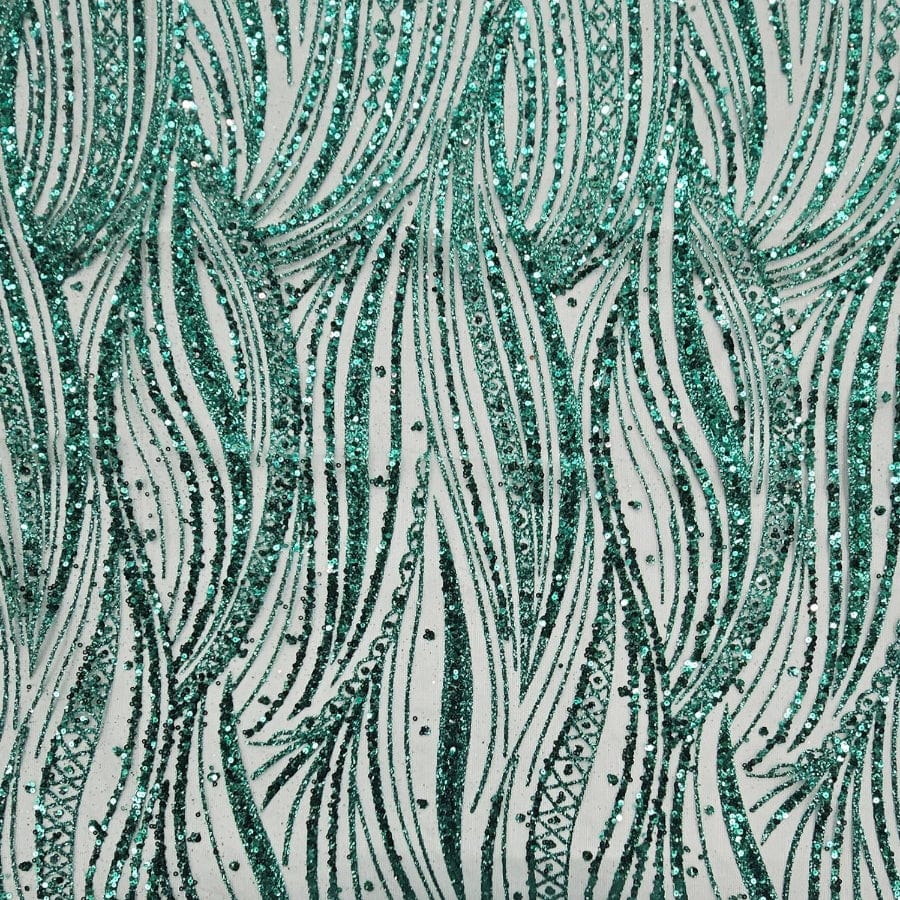 SUGAR METALLIC Dress Fabrics Jade Sugar Metallic 140cm
