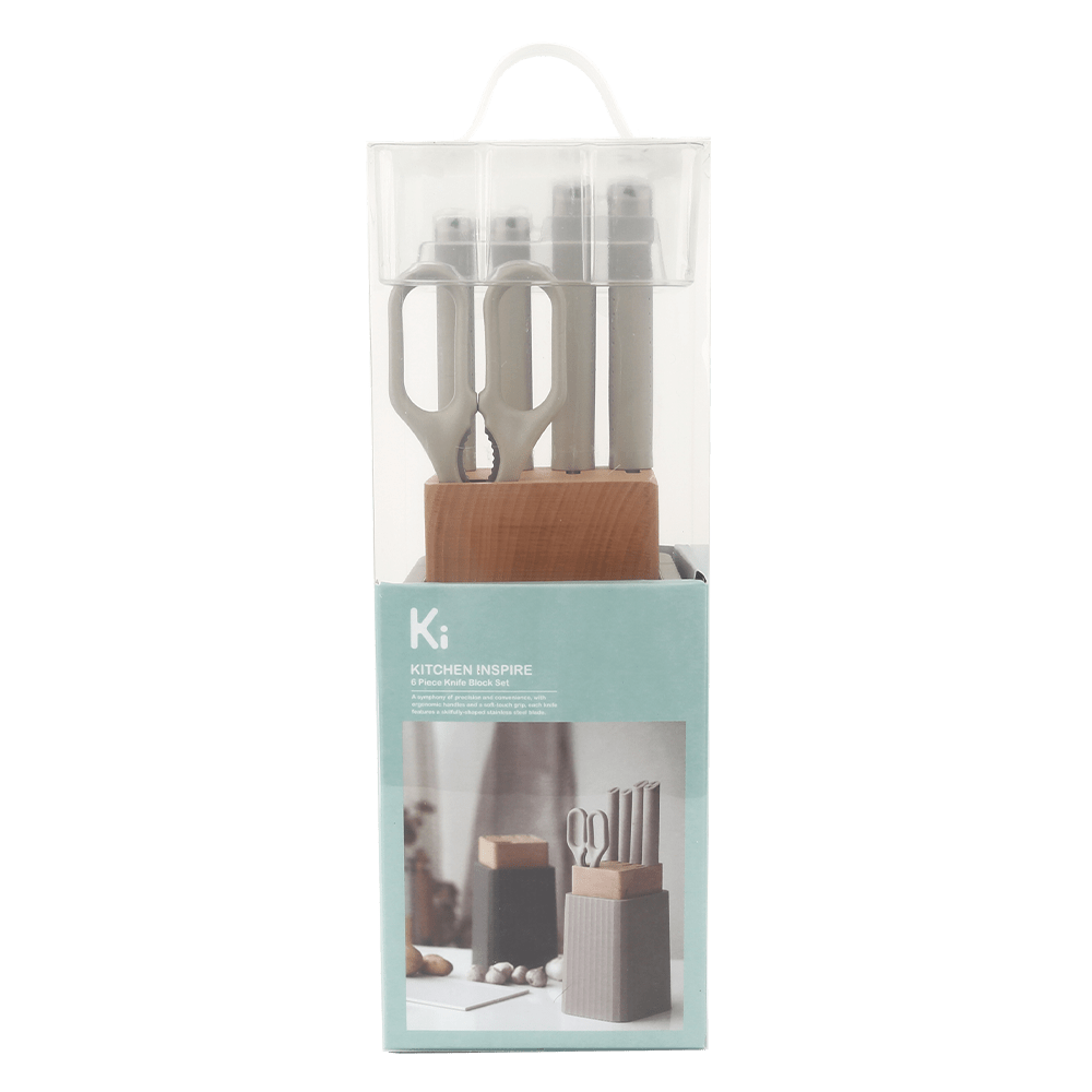 Kitchen Inspire CUTLERY Kitchen Inspire 6 Piece Knife Block Set 502214 (7596749848665)