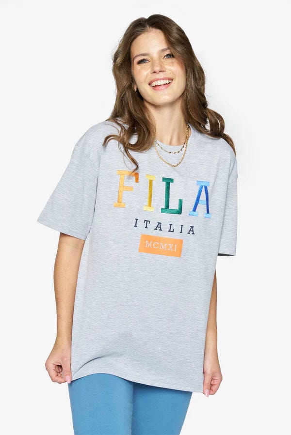 Fila T Shirt Fila Women's Isabel Oversized Embrodery Tee Grey