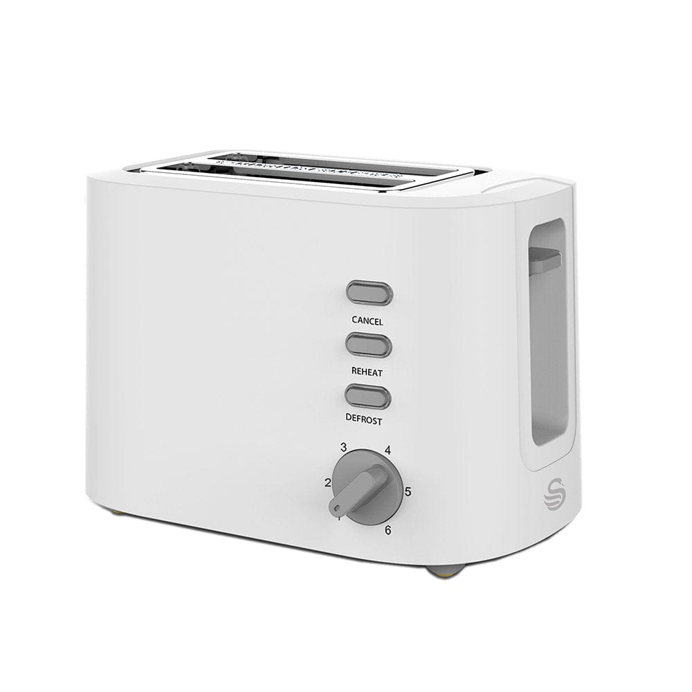 Swan TOASTER & KETTLE Swan White Cordless Kettle and 2 Slice Toaster Breakfast Pack SPP9W (7229356834905)