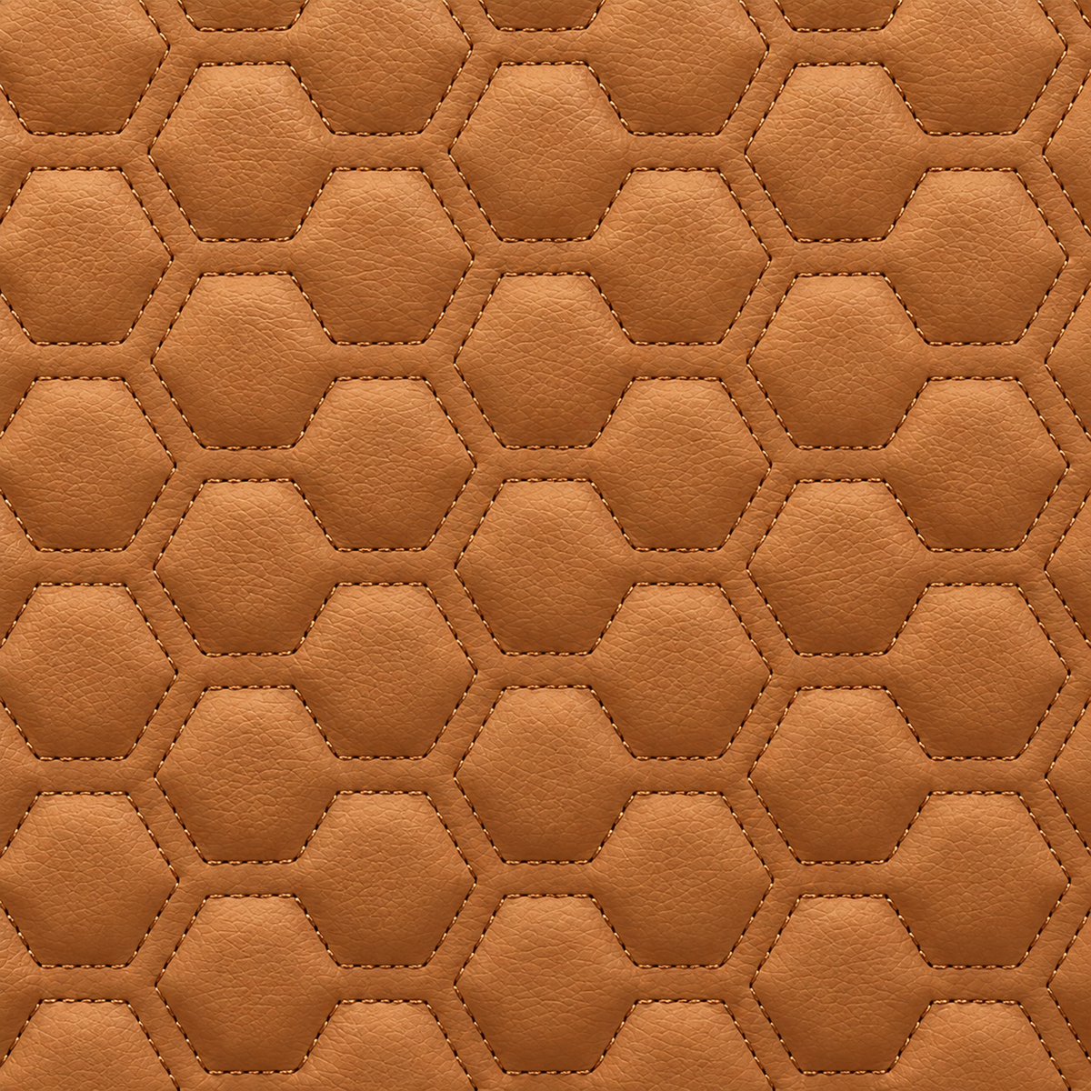 Bently Vinyl Car Fabric Hexagon Tan 140 cm.