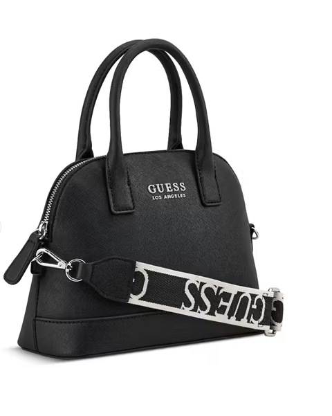Guess Ladies Handbags Guess Women's Bag Berkton Dome Satchel Black (7795018367065)