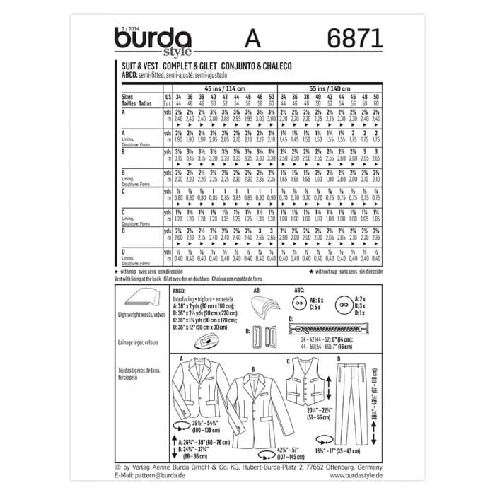Burda Pattern Habby Burda Pattern 6871 (7507021299801)