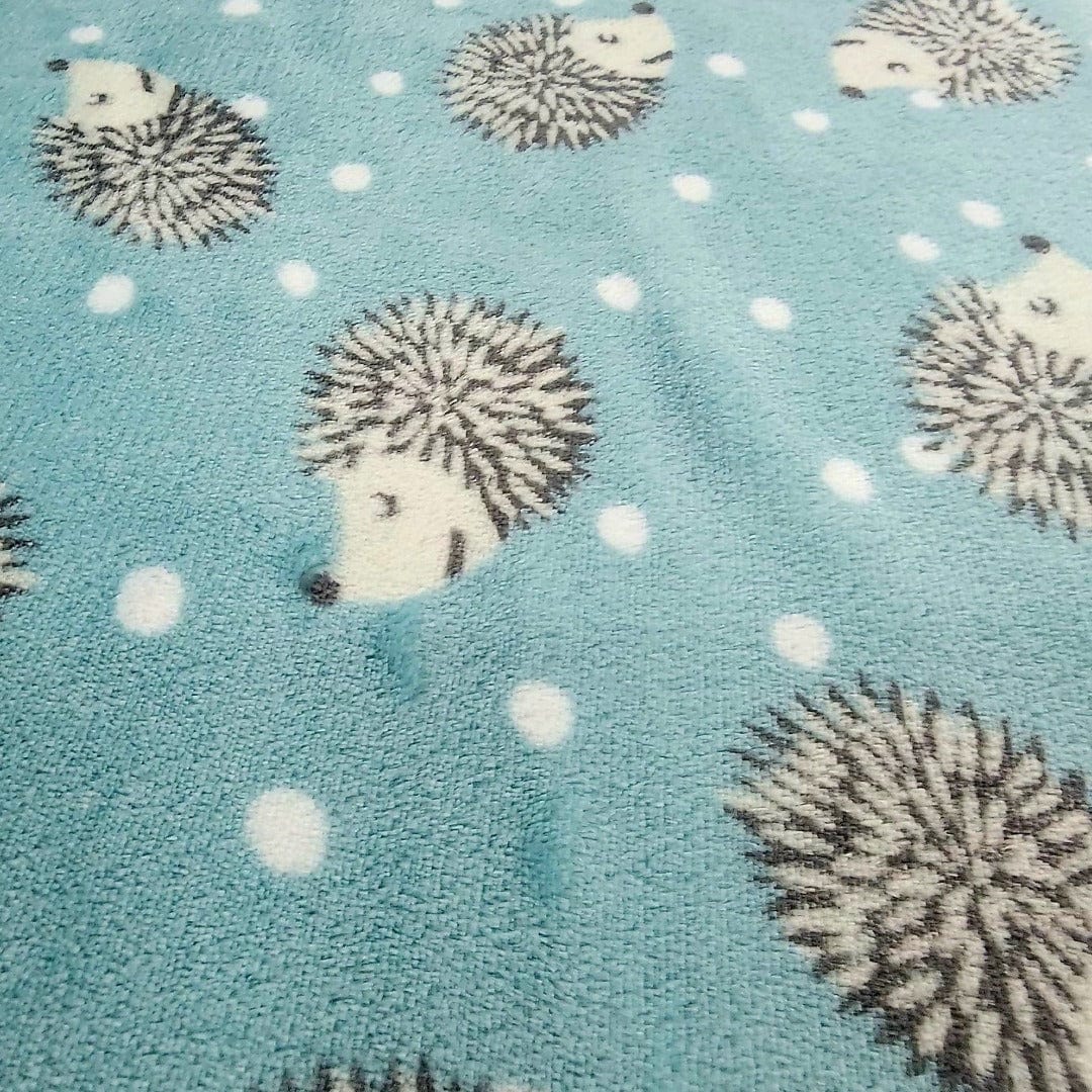 Fleece Blankets Printed Mongolian Fleece Fabric Hedgehog 150cm (7564608077913)