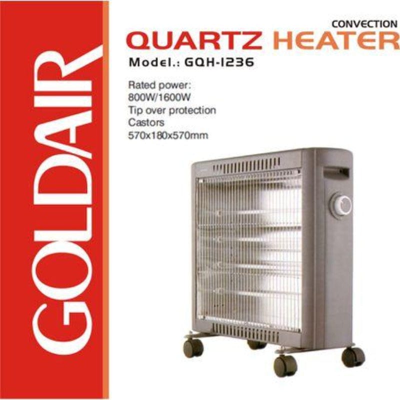 Goldair HEATER Goldair GQH-1236 4 Bar Quartz Heater White (2061615988825)