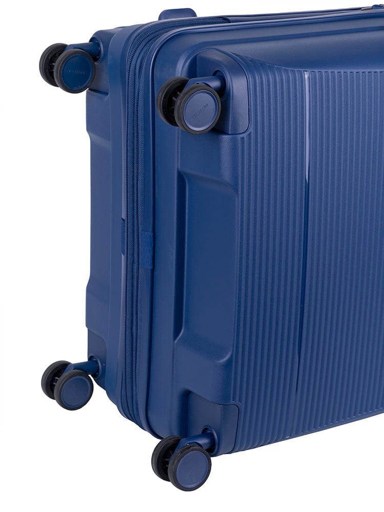 CELLINI Luggage & Bags Cellini Qwest Medium 4 Wheel Trolley Case Navy (7497358901337)