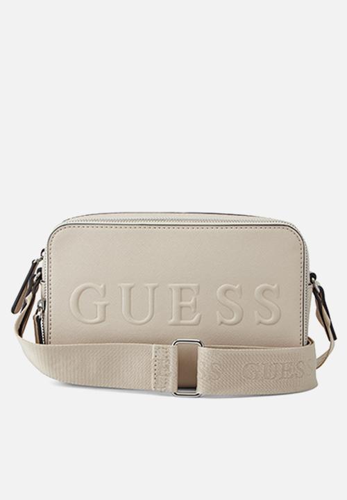 Guess Handbag Guess Haddington Mini Double Zip Crossbody Oat (7794988286041)