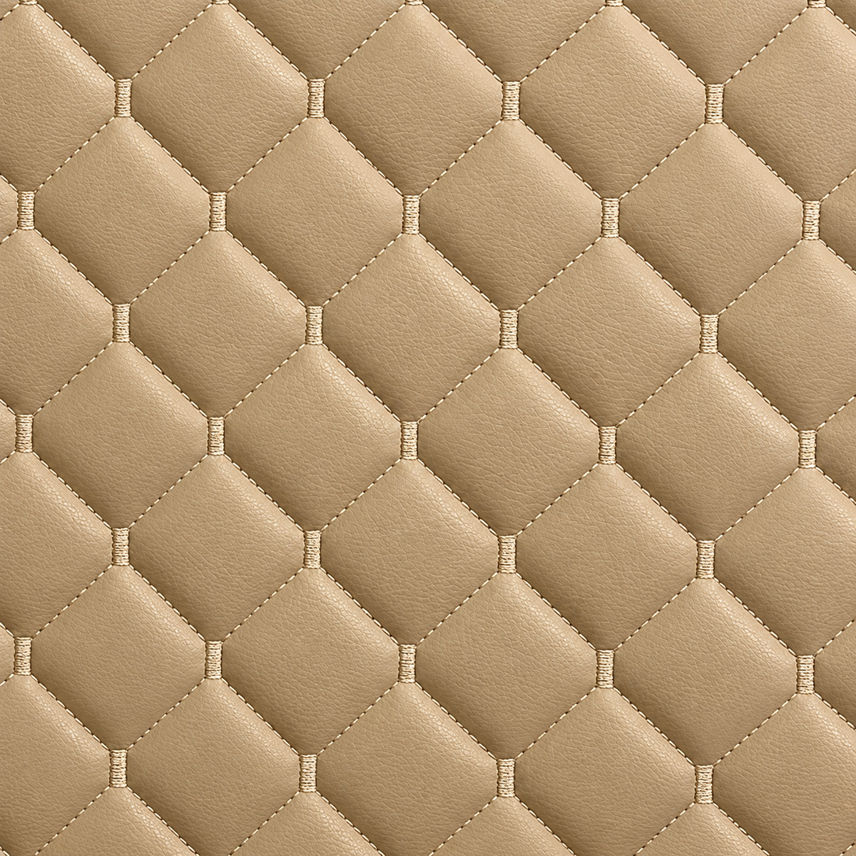 Bently Vinyl Car Fabric Diamond Beige/Beige 140 cm.