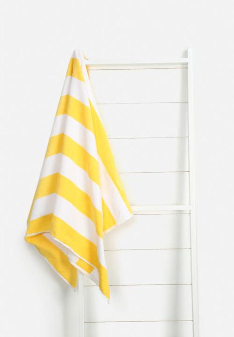 Linen House TOWEL Linen House  Beach Towel Yellow Cabana 80X160 (4779579834457)