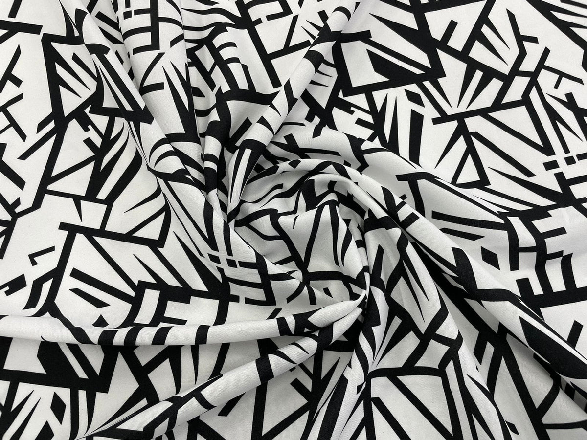 MH JOOSUB Curtain Fabrics Printed Mini Matt White & Black (7313010622553)