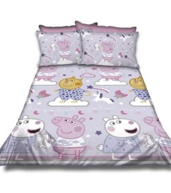 Character Linen Duvet Cover Peppa Pig Unicorn Peppa Duvet Cover Set (2061586169945)