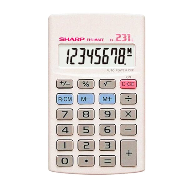 SHARP Tech & Office Sharp Basic 8 Digit Calculator EL231LB (7396899356761)