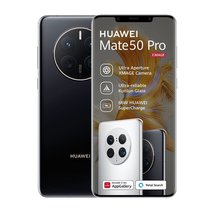 Samsung Smart Phones Huawei Mate 50 Pro Dual Sim 256GB - Black (7227448721497)