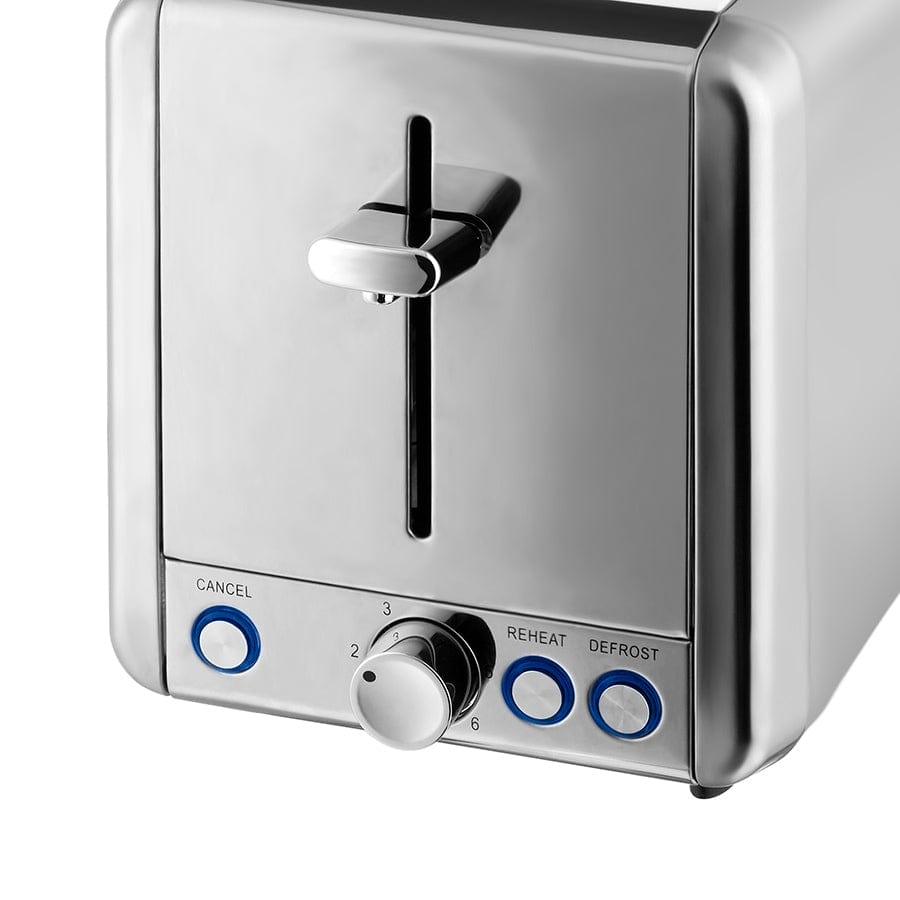 Swan TOASTER & KETTLE Swan Classic Polished Stainless Steel Cordless Kettle & 2 Slice Toaster SCR02P (7046078857305)
