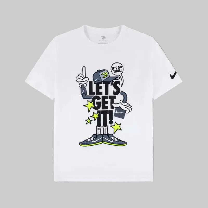 Nike Boys RWB Lets Get it Capmando Tee-White 0074938