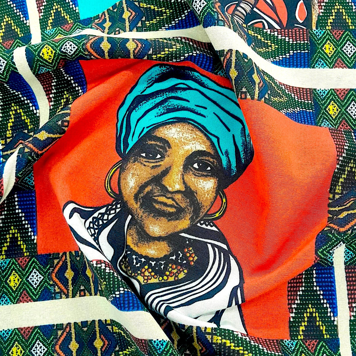 Fabric LB African Women Placement 140 cm.