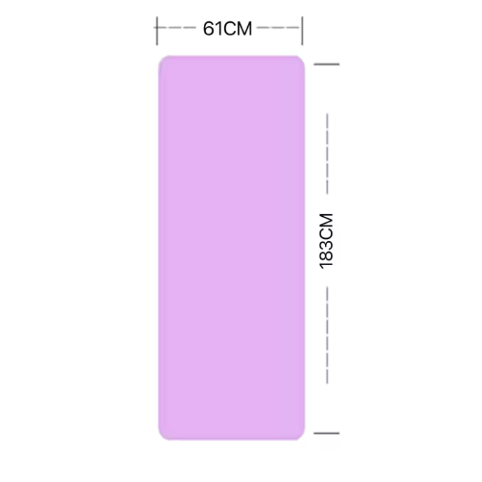Eco-Friendly Non-Slip Yoga Mat 61x183cm 5mm