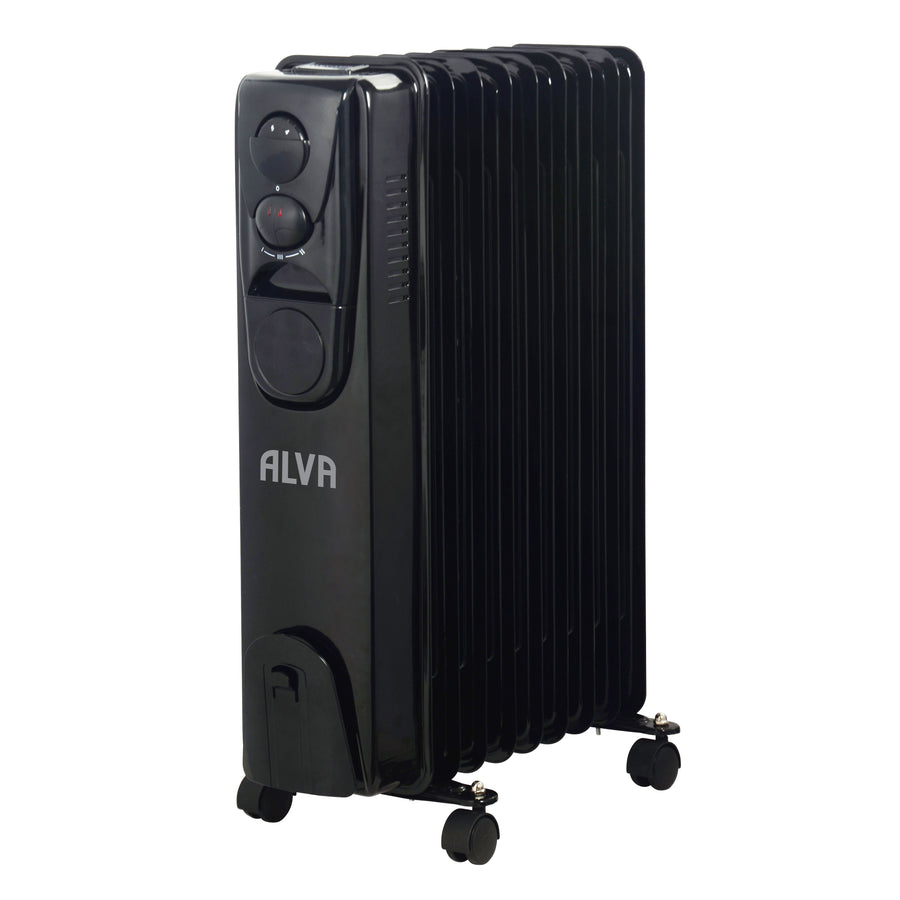 Alva 9 Fin 2000W Glossy Black Oil Heater AOH201-9 (7978639523929)