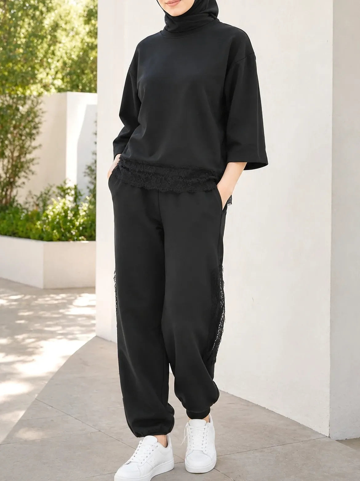Cocoloco Tara Lace Lounge Tracksuit-Black SU00110-M2018-3