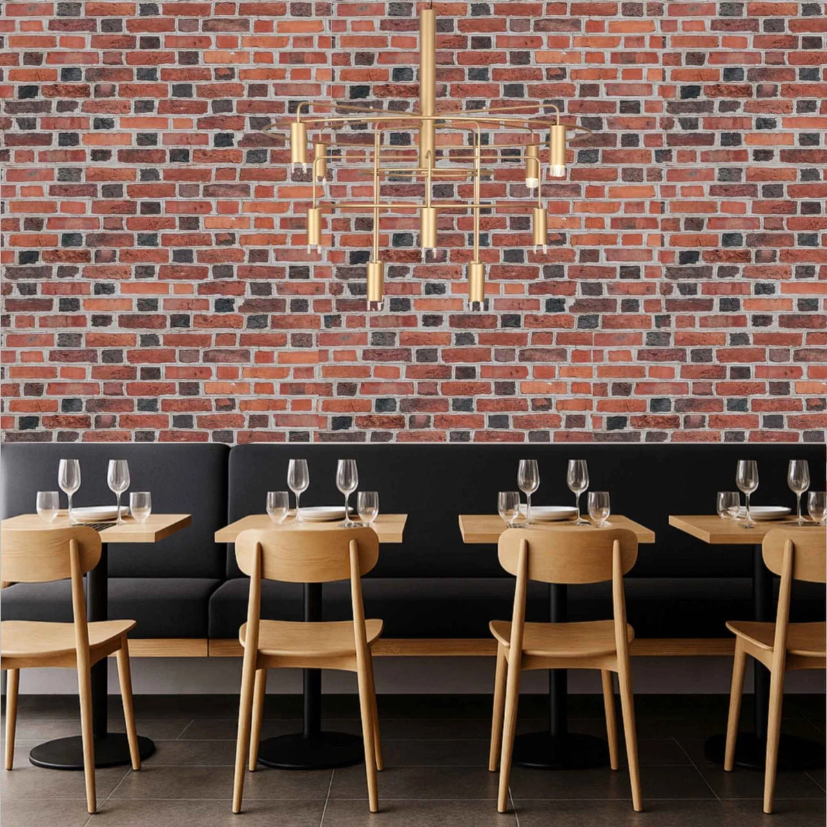 Echo-less Printed Acoustic Panel 120x60x0.9 cm – Red Brick.