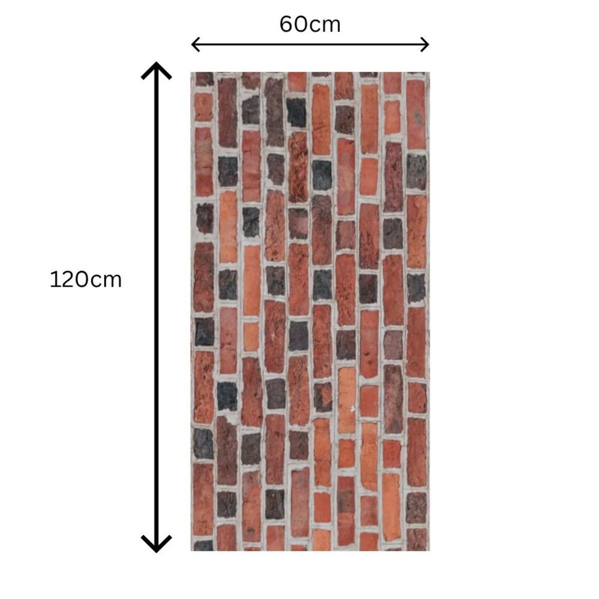 Echo-less Printed Acoustic Panel 120x60x0.9 cm – Red Brick.