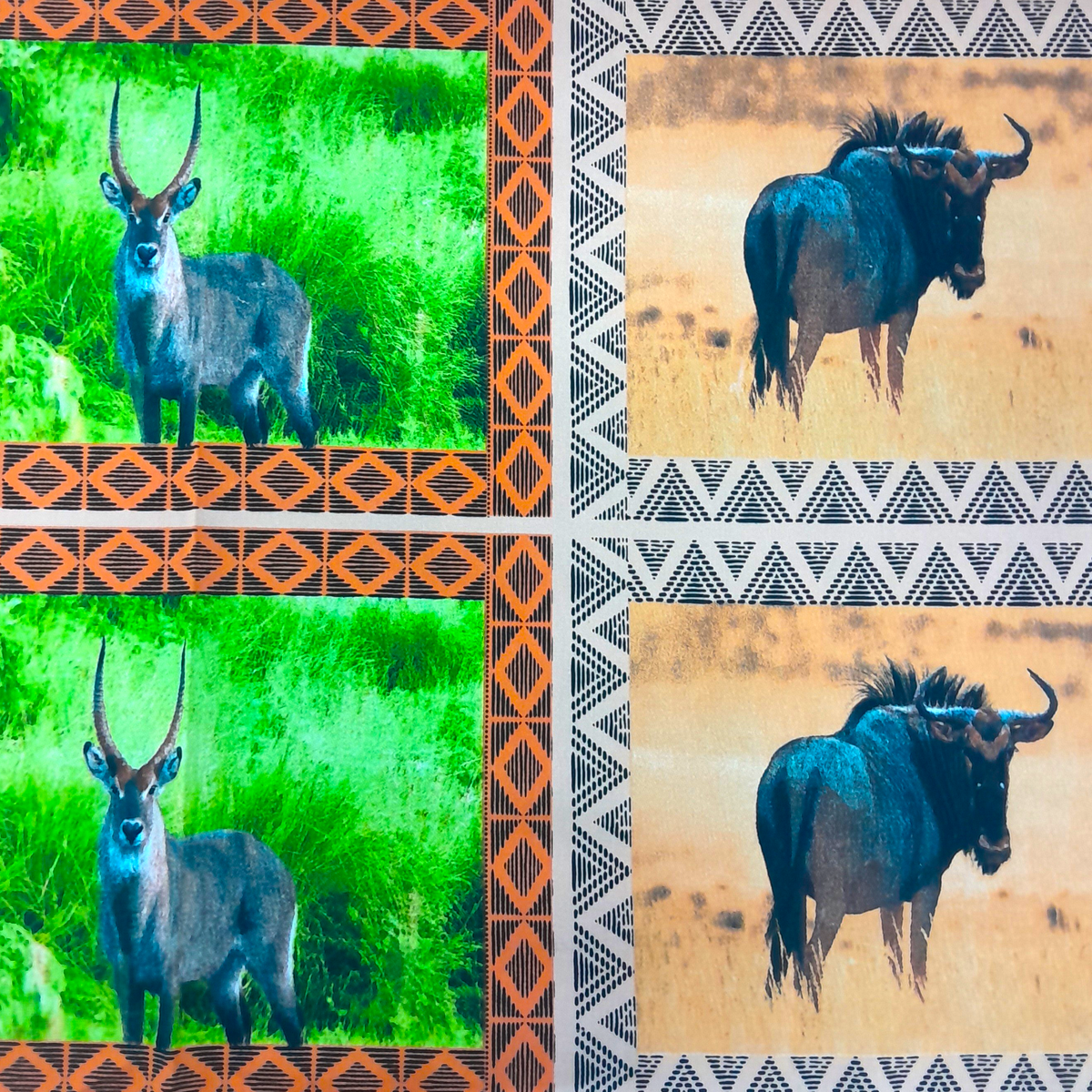 Fabric Cotton Canvas Antelopes 280 cm.