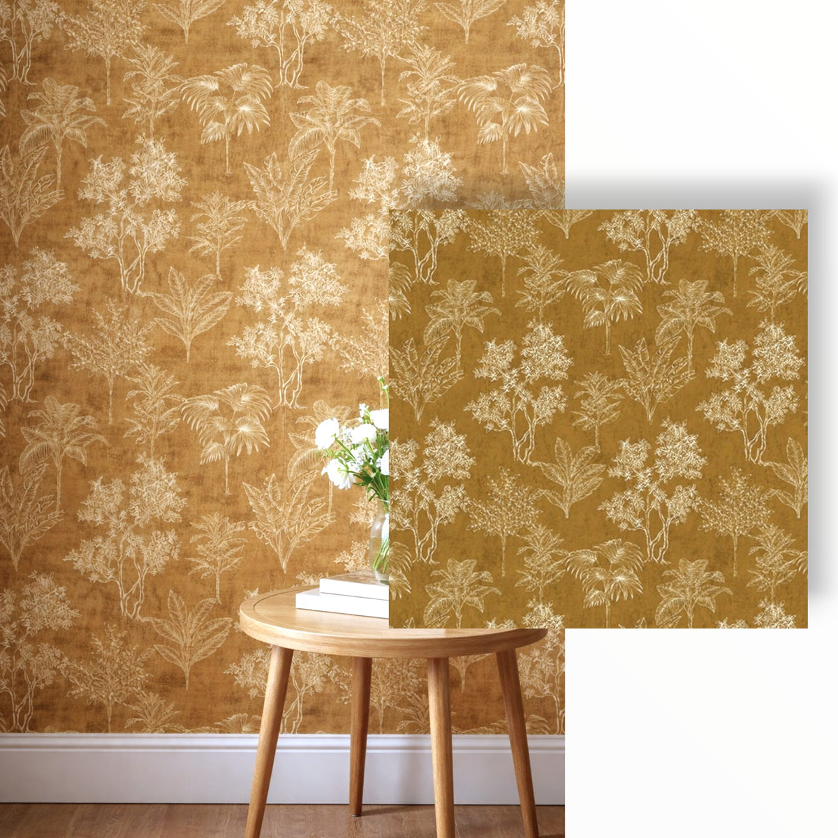 Auric Bloom Harvest Wallpaper Roll 0.53m x 10.0m