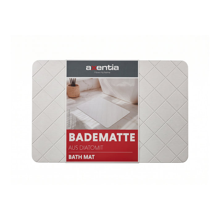 Axentia Badematte Stone Bath Mat White 60 x 40cm