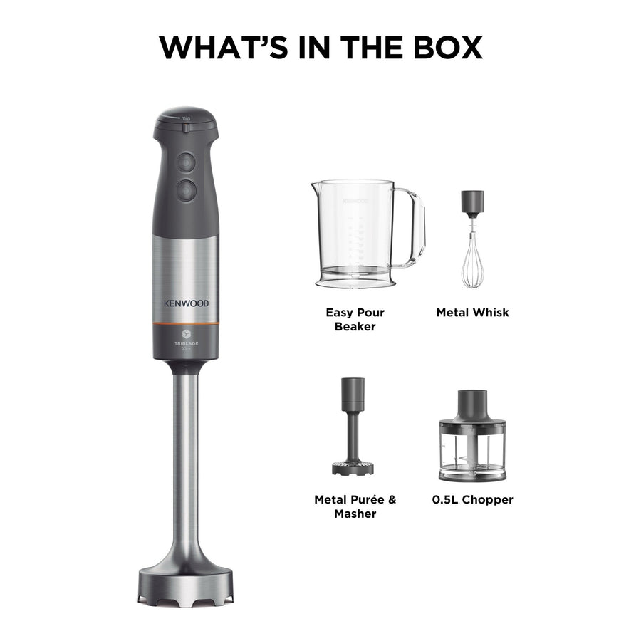 Kenwood Triblade™ XL + Hand Blender & Accesories 1000W HBM60.307GY.