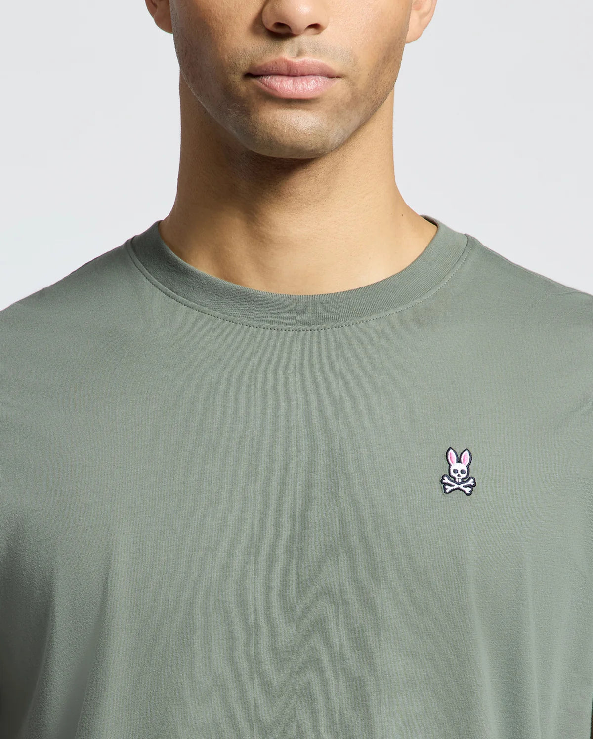 Psycho Bunny Mens Classic Crew Neck Tee-Mulled Basil B6U014F200