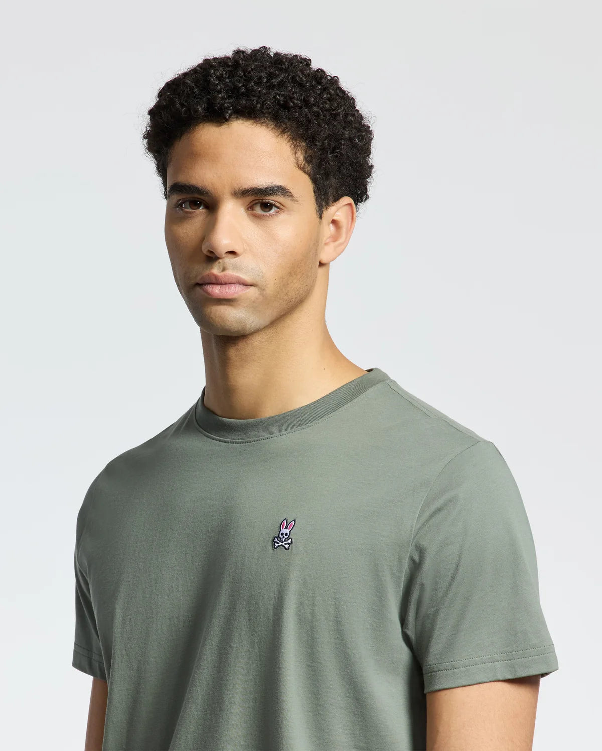 Psycho Bunny Mens Classic Crew Neck Tee-Mulled Basil B6U014F200