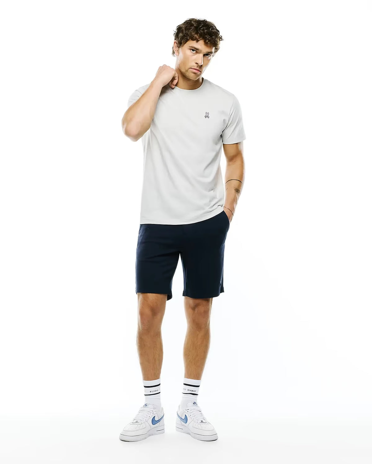 Psycho Bunny Classic Crew Neck Tee-Dawn Blue  B6U014F200