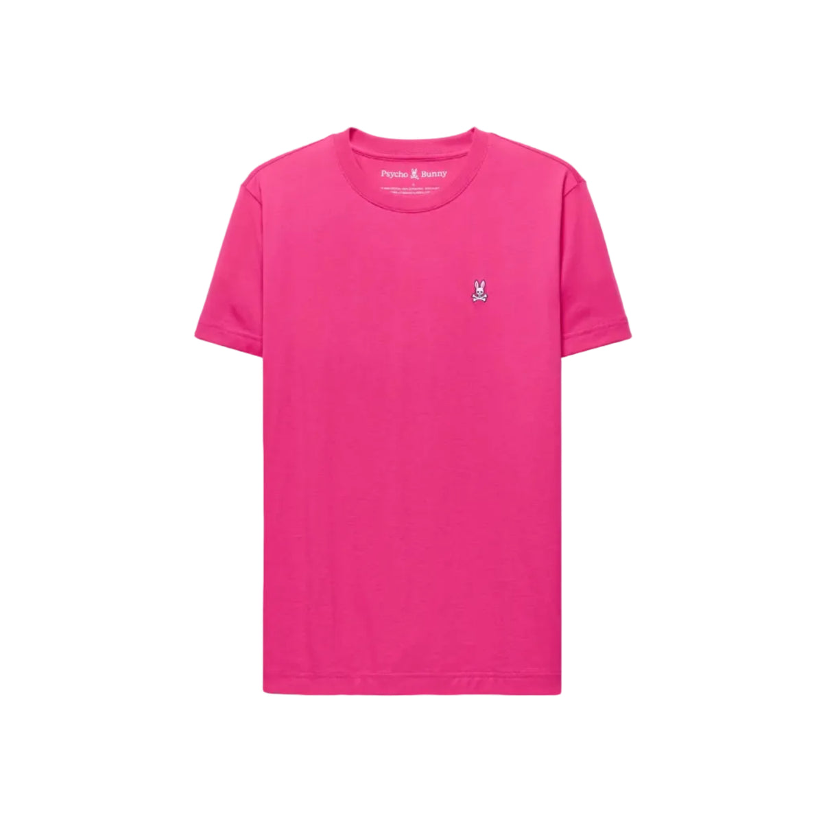 Psycho Bunny Mens Classic Crew Neck Tee -Pink Yarrow B6U014F200.