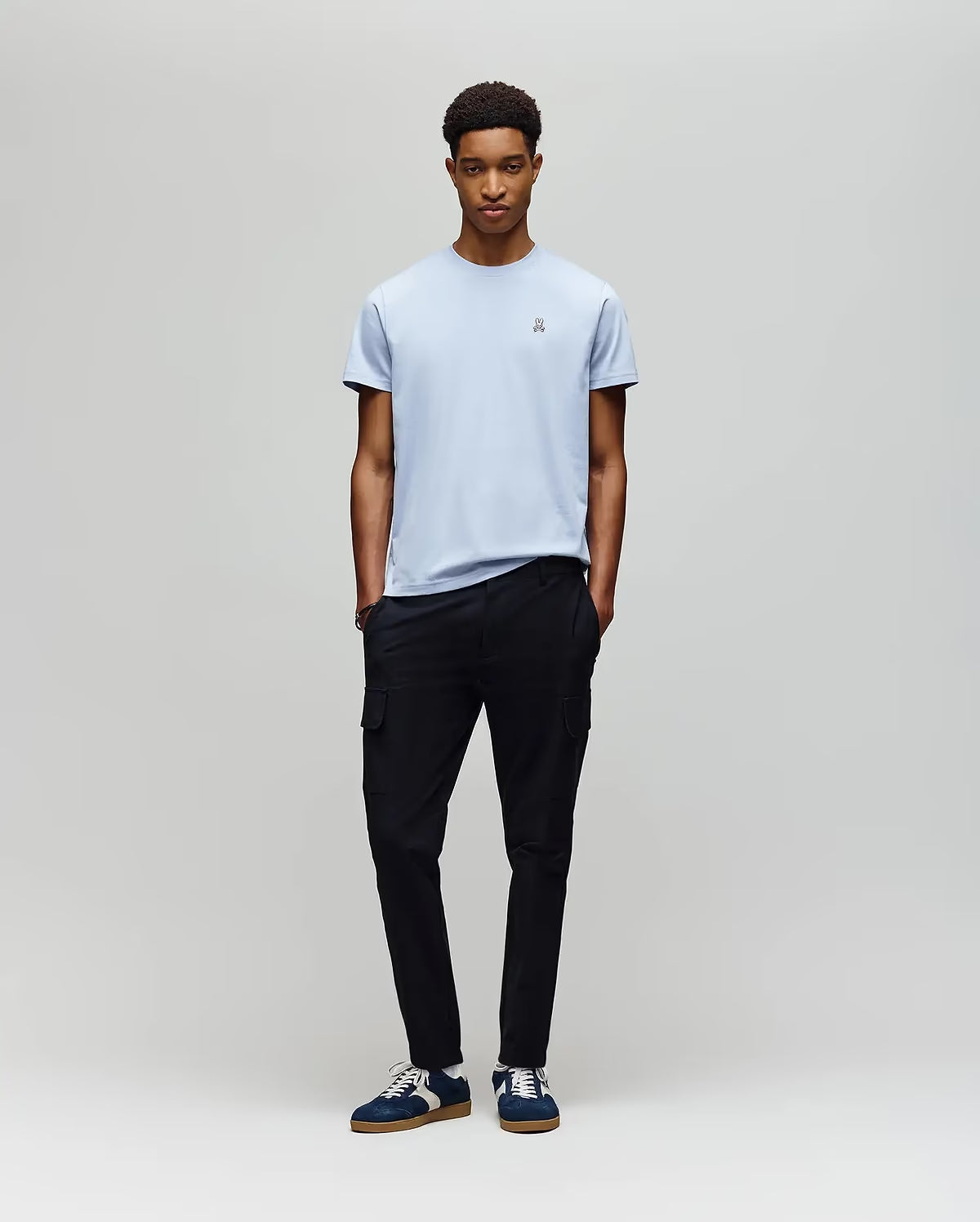 Psycho Bunny Classic Crew Neck Tee-Skyway B6U014F200