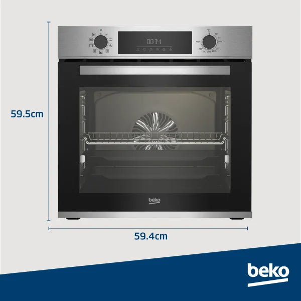 Beko 60cm Built-In Multifunction Oven Stainless Steel BBIM12302XCE