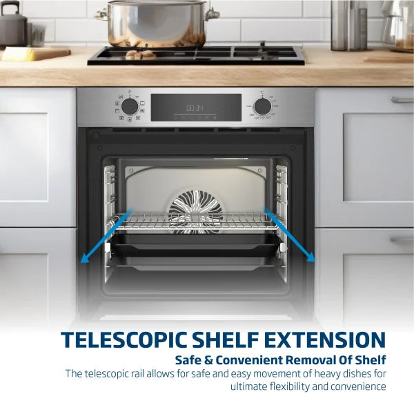 Beko 60cm Built-In Multifunction Oven Stainless Steel BBIM12302XCE