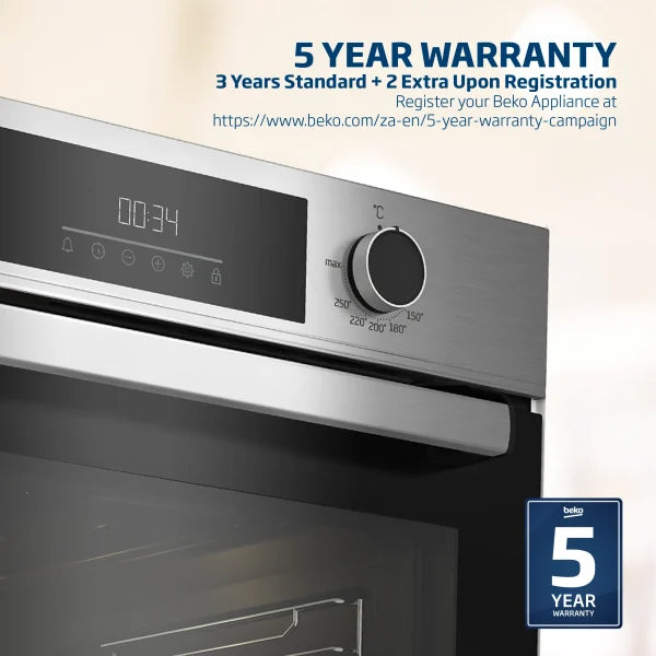 Beko 60cm Built-In Multifunction Oven Stainless Steel BBIM12302XCE