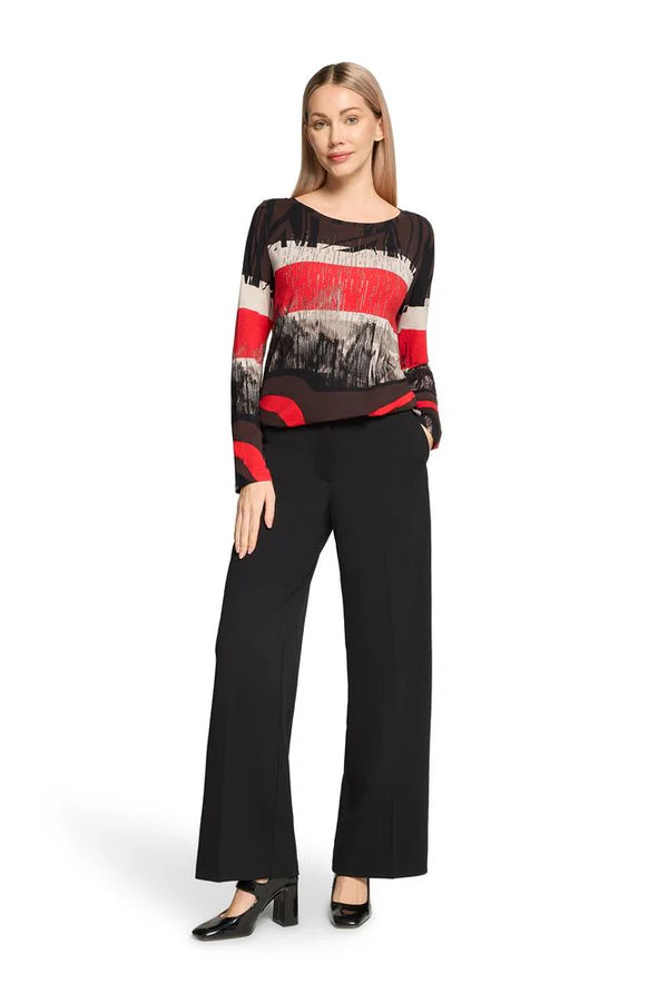 Betty Barclay Ladies T-shirt -Red/Black 2709/1785