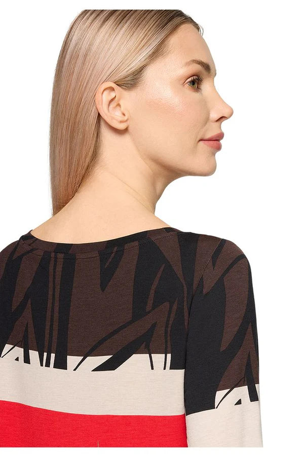 Betty Barclay Ladies T-shirt -Red/Black 2709/1785