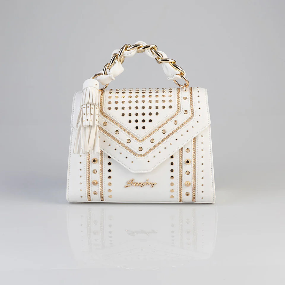 Sissy Boy Janey With Stud And Chain Bag Cream (8025725567065)