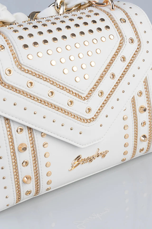 Sissy Boy Janey With Stud And Chain Bag Cream (8025725567065)