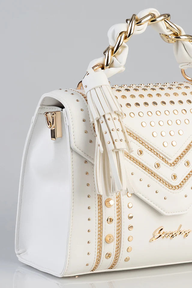 Sissy Boy Janey With Stud And Chain Bag Cream (8025725567065)